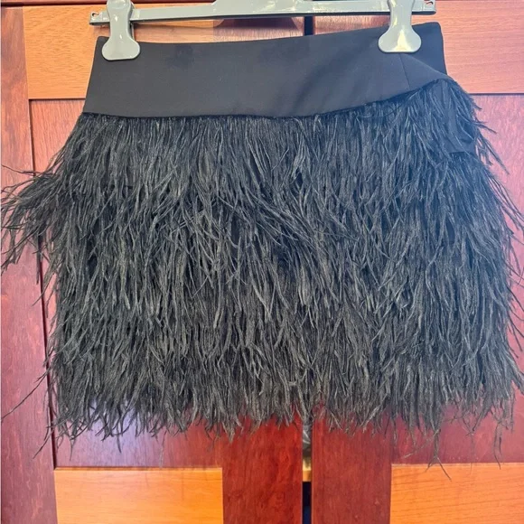 JAYGODFREY Black Feather Skirt